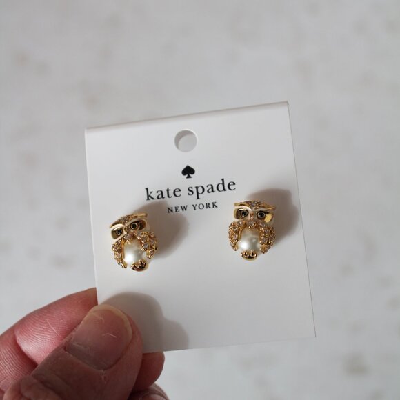 Kate Spade Outlet / Hoot Owl Studs / Earrings - NEW NWT / Sold out! - Picture 3 of 6